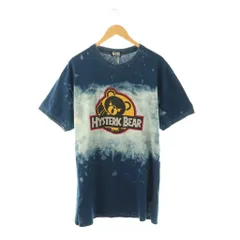ヒステリックグラマー HYSTERIC GLAMOUR ヒスベアTシャツワンピース ミニ 五分袖 F ネイビー マルチカラー /DO ■OS