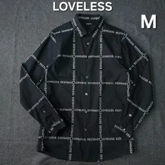 【👌値下げ交渉受付中】美品 春夏 LOVELESS 総柄 ロゴネーム 格子柄 長袖シャツ メンズ M ブラック ラブレスのサムネイル