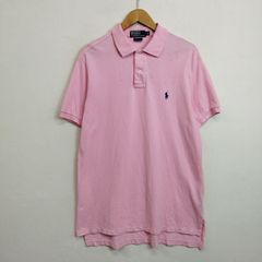 90sヴィンテージ】ポロラルフローレン ポロシャツ XL ピンク 落書き