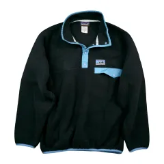 99FW patagonia（パタゴニア） Synchilla（シンチラ） スナップ-T ブラック/スカイブルー メキシコ
