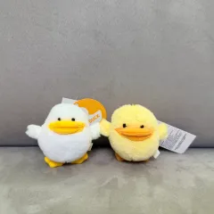 アヒル ぬいぐるみ 白 黄色 キーホルダー ぬいぐるみ