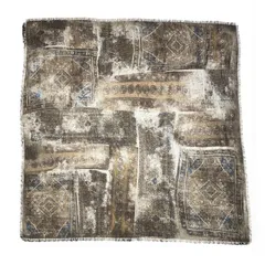 13e8 【美品】  Loro Piana ロロピアーナ 大判ストール ショール フリンジ 総柄 マルチカラー カシミヤ100％ ユニセックス 男女兼用u02tのサムネイル