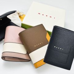 MARNI 二つ折り財布 マルニ サフィアーノレザー - メルカリ