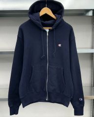 Champion ボアライナー ジップアップパーカー ネイビー M - メルカリ