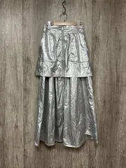VIOLETTA ヴィオレッタ ハーフジップ ロング スカート sizeM/シルバー ■■ レディースのサムネイル