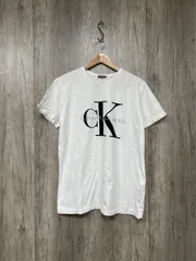 Calvin Klein Jeans カルバンクラインジーンズ ロゴデザイン Tシャツ sizeL/白 ■◆ レディース