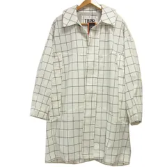 【クーポン配布中】新品 定価41.800円☆TIGHTBOOTH タイトブース シアサッカー ビッグコート 23SS 比翼デザイン チェック柄 オーバーサイズ TBPRのサムネイル