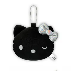 新品 サンリオ ぬいぐるみミラー ハローキティ ブラックシルバー