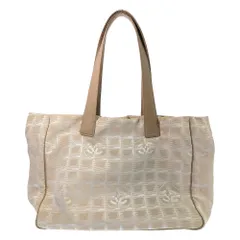 CHANEL シャネル ニュートラベルライン ココマーク キャンバス レザーハンド トートバッグ ハンドバッグ ベージュ 【♀】【C】【レディース】★■609373【中古】