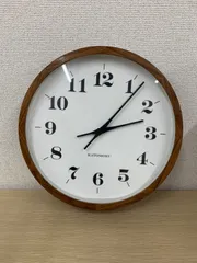 #5 【ジャンク品】KATOMOKU 加藤木工　カトモク　電波時計　ウォールナット　壁掛け時計　【時計2】【7】のサムネイル
