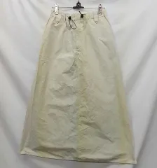 EMODA エモダ ナイロンフレアマキシスカート アイボリー M 〇□