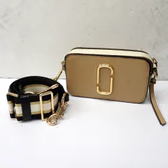 Ft1311321 マークジェイコブス ショルダーバッグ スナップショット ベージュ/ホワイト/グリーン レディース MARC JACOBS 中古