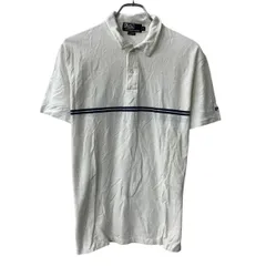 90s Polo by Ralph Lauren 半袖 ポロシャツ L ホワイト ポロラルフローレン ハーフボタン 90年代 ボーダー 夏物 a805-5157