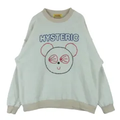 HYSTERIC GLAMOUR ヒステリックグラマー 01243CS05 RED EYE FLASH 刺繍 オーバー サイズ スウェット ベージュ系 FREE【中古】