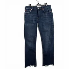 ZARA ザラ レディース スリム インディゴデニム ダメージ デニム NV ヴィンテージキング