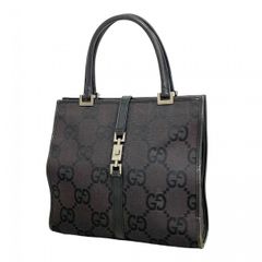 GUCCI グッチ GGキャンバス ジャッキー ハンドバッグ ブラック - メルカリ