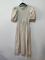 ZARA パフスリーブ ニット ONE PIECE ベージュ M