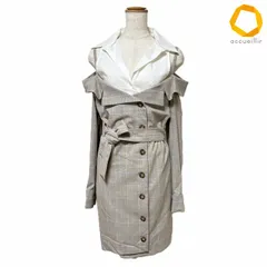 #anc マージュ Maje ワンピース 1 ベージュ チェック オフショルダー レディース [1002883]のサムネイル
