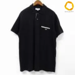 #snc ラコステ LACOSTE ポロシャツ 5 黒 半袖 ポケット 美品 メンズ [966691]
