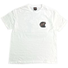 HARLEY DAVIDSON ハーレーダビッドソン ポケットＴシャツ モーターサイクル ホワイト(メンズ XL)中古 古着 Y0632