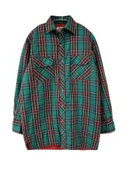 S DICKIES ディッキーズ コットン チェックパターン 裏地キルティング シャツ フランネルのサムネイル