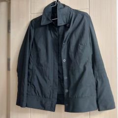 bajra バジュラ アシンメトリー ジャケット 変形 ストレッチ 薄手 黒 S