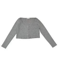 新品未使用 CELINE セリーヌ クロップド ニットカーディガン 2A67S237P サイズM ウール グレー トリオンフ刺繍 中古 4a001739のサムネイル
