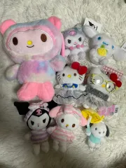 新品 Sanrio サンリオ キャラクターズ キャラクター ぬいぐるみ キーホルダー セット (hello kitty(ハローキティ) クロミ マイメロディ シナモロール ポチャッコ)