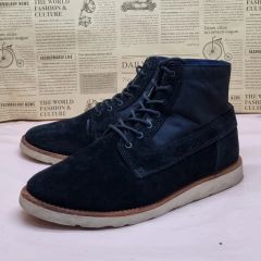 VANS V2204 ブラック ゴールド レザーブーツ27cm - メルカリ