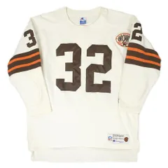 チャンピオン Champion 90s フットボールTシャツ BROWNS ナンバリング MADE IN USA アメリカ製 THROWBACKS Vintage Collections ヴィンテージ 古着 ホワイト 白 L【中古】