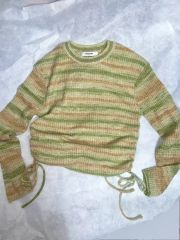 N21 バックフリル 長袖ニット 濃紺 ネイビー - メルカリ