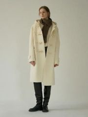 Na.e ♡ Brushed Wool Hoodie Coat_White - メルカリ