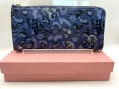 【新品未使用】 REBECCA TAYLOR 長財布 ネイビーアニマル柄 　レベッカテイラー　箱付き  u169 uのサムネイル