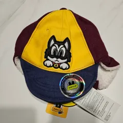 パンコート 耳あて 帽子 イェロー/ネイビー 50cm 新品のサムネイル