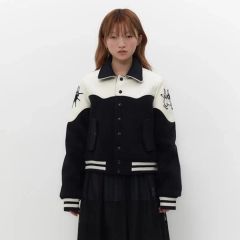 HOTELO 宵闇の蛾刺繍スタジャン リバーシブル - メルカリ