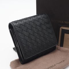 美品✨ ボッテガ カセット イントレチャート 二つ折り財布 ブラック