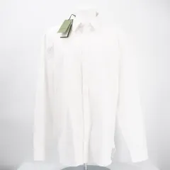 ★3日以内返品可★ 未使用 GUCCI グッチ GGロゴ刺繡 コットン シャツ XXL 699561 長袖シャツ ホワイト コットン メンズのサムネイル