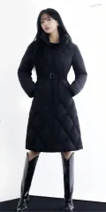 GUESS ゲス キルティング ベルト ロング ダウン ブラックXSのサムネイル