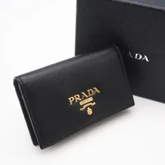 ★3日以内返品可★ 極美品 PRADA プラダ サフィアーノ 二つ折りカードケース 1MC122 カードケース ブラック サフィアーノ メンズのサムネイル