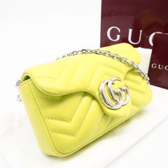 新品未使用GUCCI グッチ GGパターン ライムグリーン ショルダーバッグ