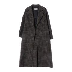 Vintage MITSUKOSHI 三越 チェック ウール ロングコート - メルカリ