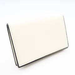 ★3日以内返品可★ 美品 Valextra ヴァレクストラ レザー カードケース V8L03 044 カードケース アイボリー ブラック カーフレザー レディースのサムネイル