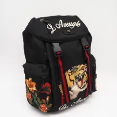 ★3日以内返品可★ 美品 GUCCI グッチ ナイロン エンブロイダリー タイガー バッグパック 429037 リュック・デイパック ブラック マルチカラー ナイロン メンズのサムネイル