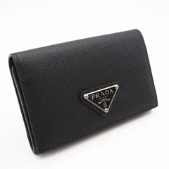 ★3日以内返品可★ 極美品 PRADA プラダ サフィアーノ トライアングル カードケース 1MC110 カードケース ブラック サフィアーノ メンズのサムネイル