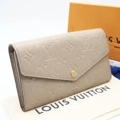 ★3日以内返品可★ 美品 LOUIS VUITTON ルイ・ヴィトン モノグラム アンプラント ポルトフォイユサラ トゥルトレール M82256 長財布 ベージュ カーフレザー レディース
