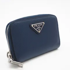 ★3日以内返品可★ 美品 PRADA プラダ サフィアーノ トライアングルロゴ コインケース 2MM003_QHH_F0016 コインケース ネイビー サフィアーノ メンズ
