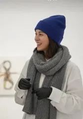 ロイヤルブルー ニットビーニー ユニセックス フリーサイズ