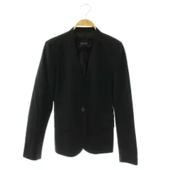 ザラ ベーシック ZARA BASIC ノーカラージャケット 総裏地 USA2 ブラック /DO ■OS