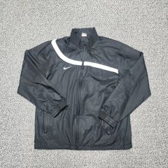90s old NIKE テック ナイロンジャケット 銀タグ S ドローコード付