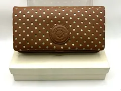【新品未使用】 earth music&ecology ブラウン長財布　牛革財布　u170　uのサムネイル